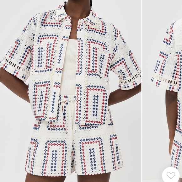 Hill House Annette Top Geo Eyelet - Picture 2 of 6